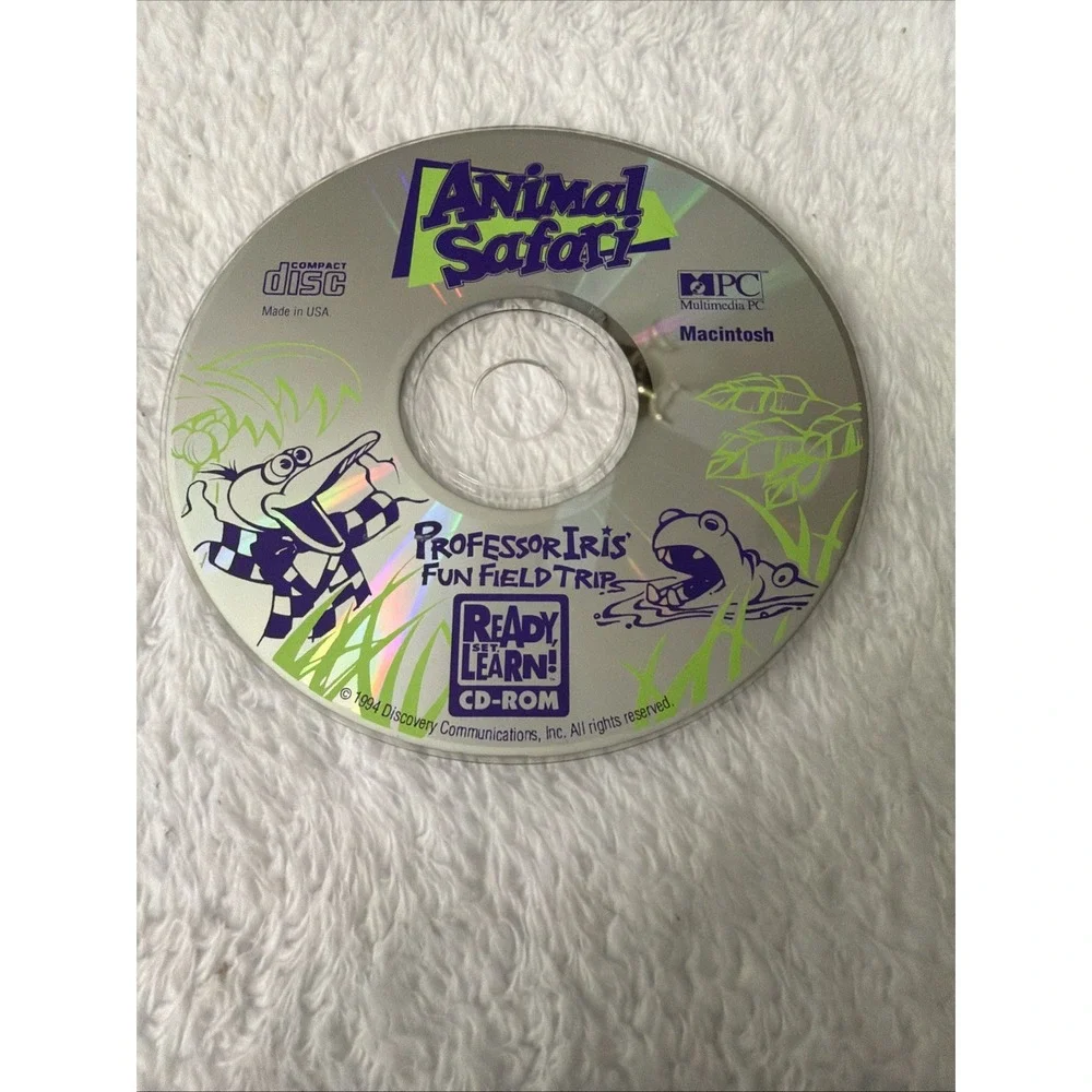Professor Iris Animal Safari Fun Field Trip PC CD ROM WIN MAC 1994 Ready Set Lea